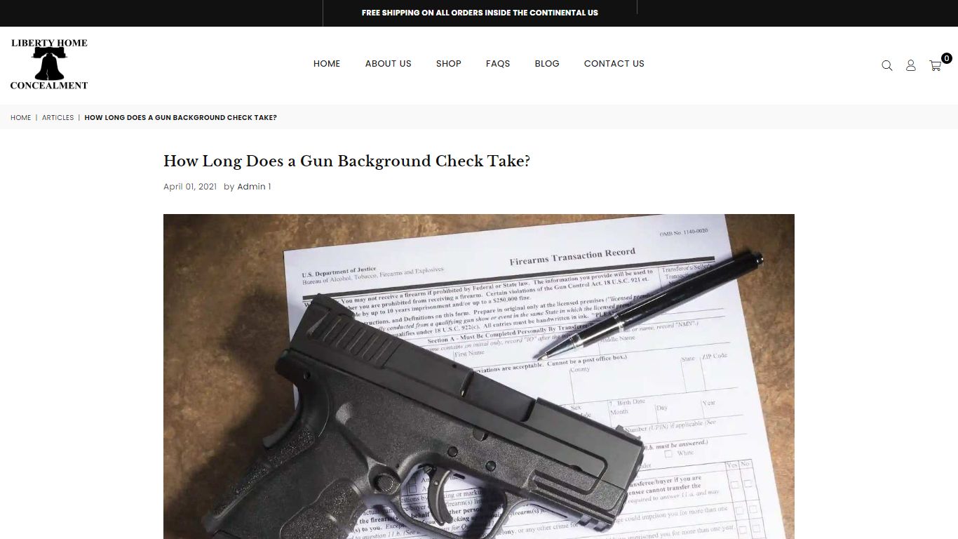 How Long Does a Gun Background Check Take? - Liberty Home Concealment