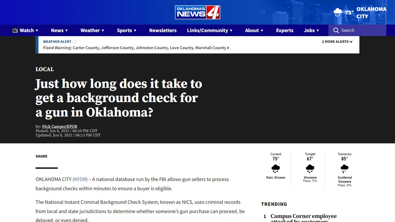 Just how long does it take to get a background check for a gun in Oklahoma?